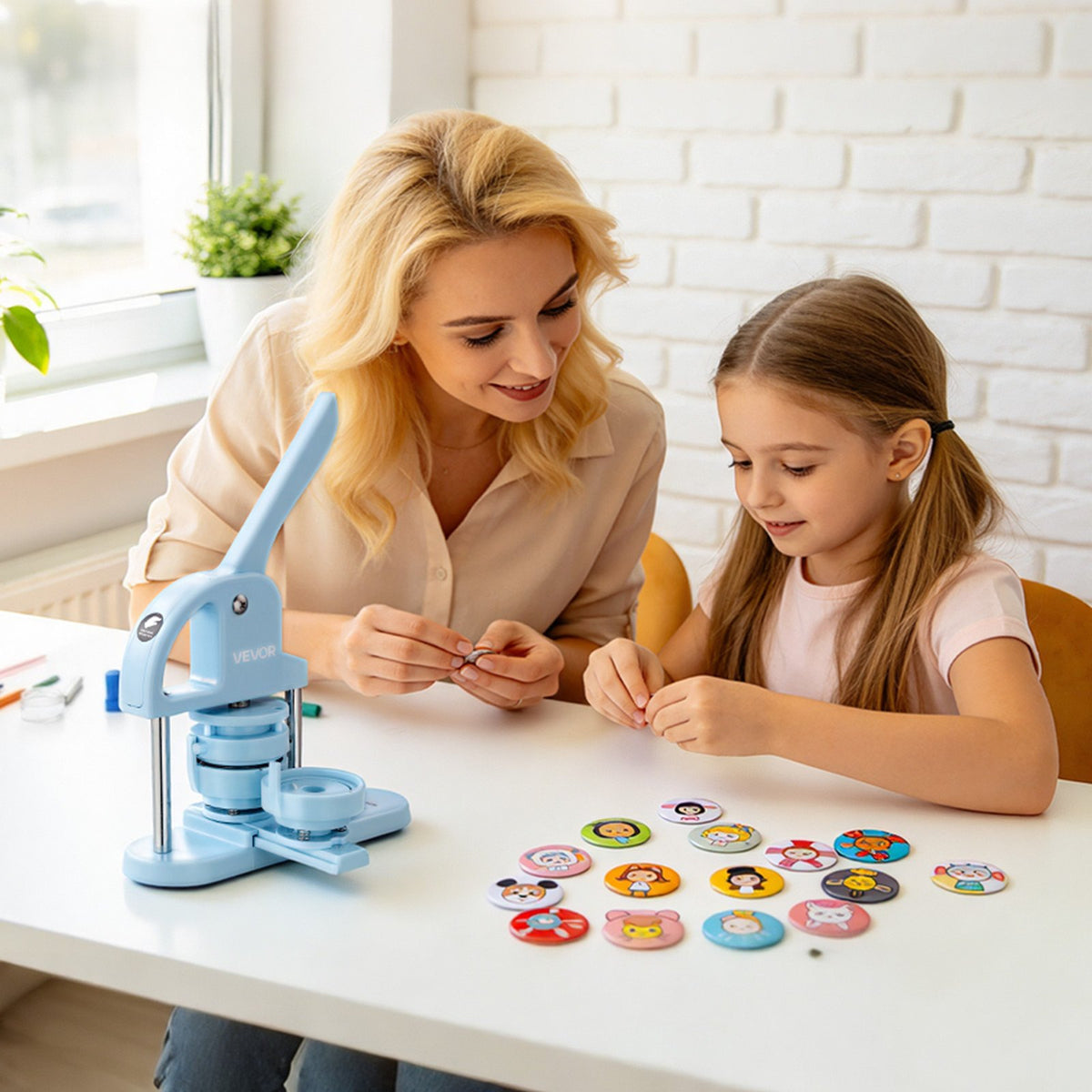 Ženkliukų gaminimo rinkinys VEVOR JM-HCHE58, 58 mm, 50 vnt.