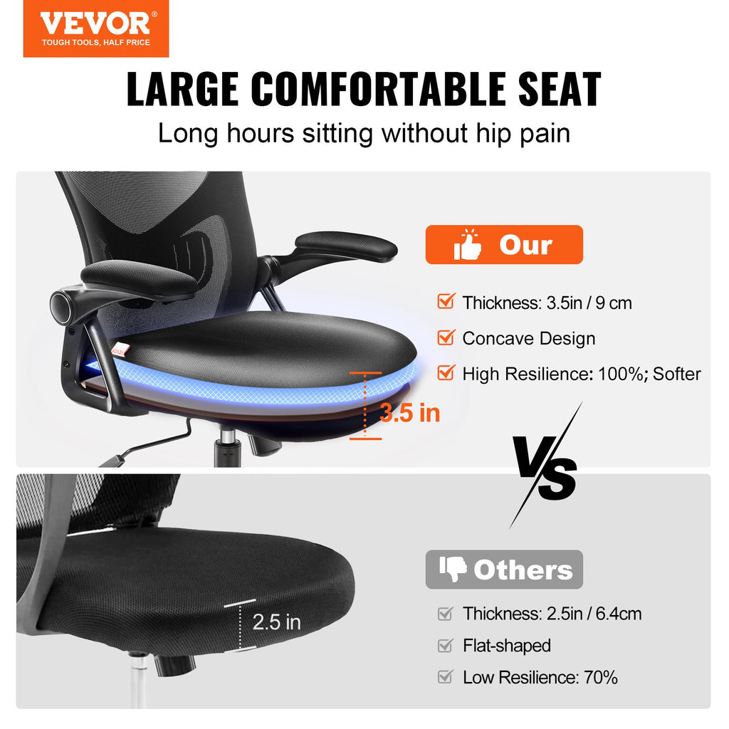Ergonominė biuro kėdė VEVOR W-227C, 130 kg apkrova