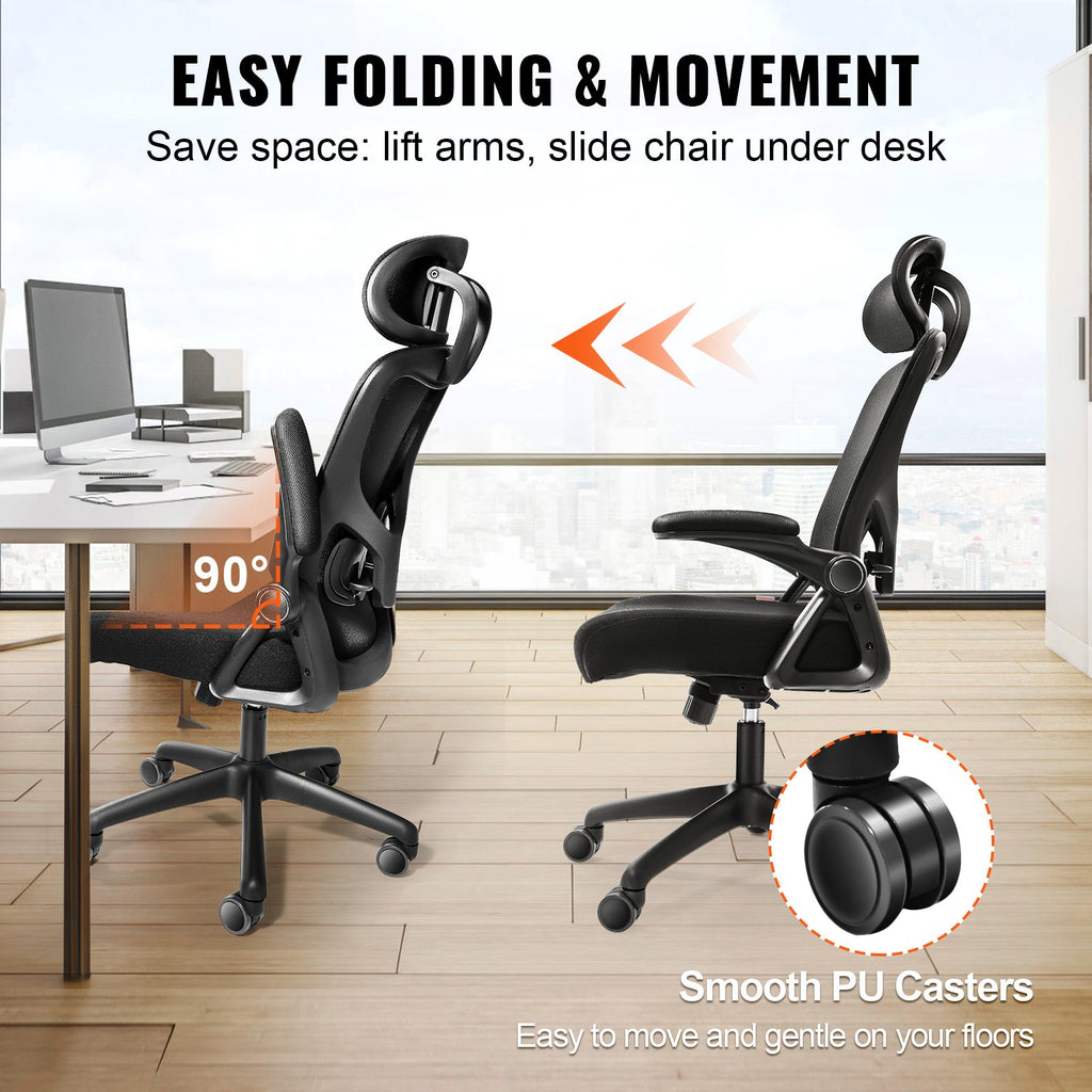 Ergonominė biuro kėdė VEVOR W-227C, 130 kg apkrova
