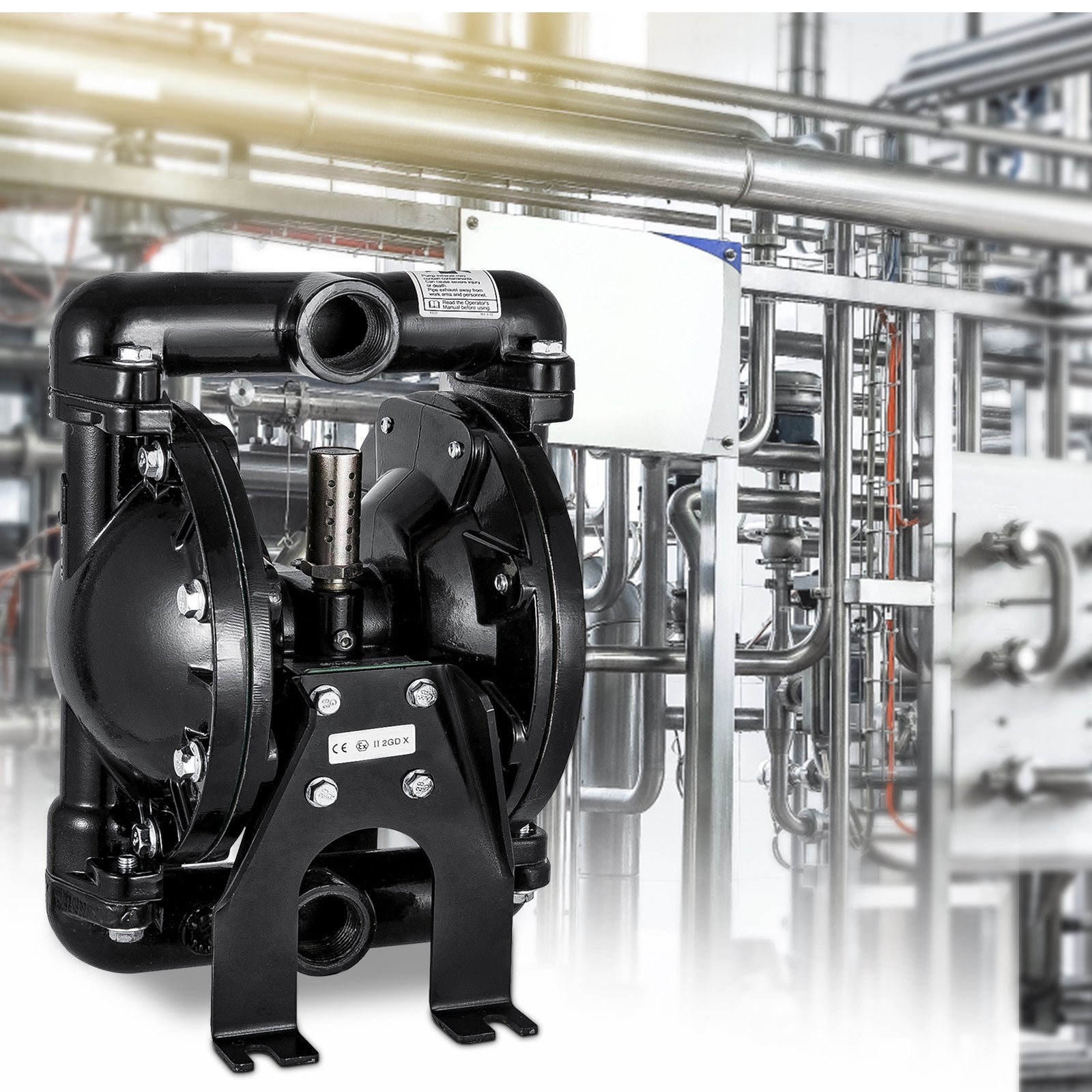 Pneumatinis dvigubos membranos siurblys VEVOR QBY4-25L, 132 l/min