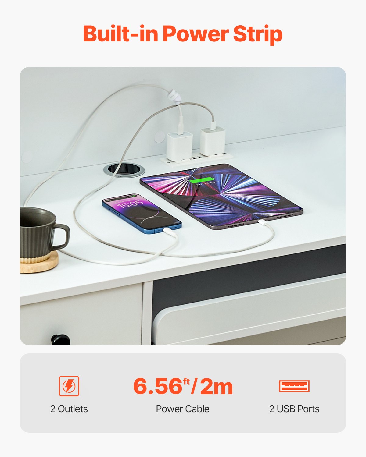 Priimamojo stalas VEVOR KLFD-02, 120 cm pločio