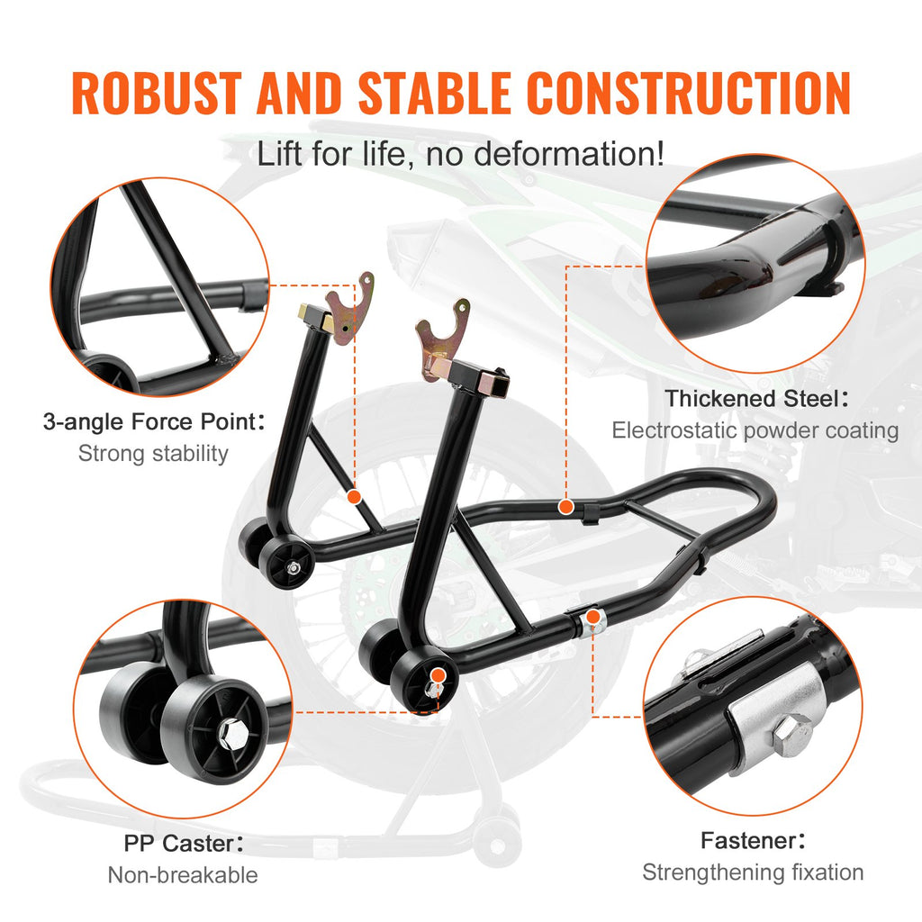 Motociklo pakėlėjų komplektas VEVOR TD-003-05FR, 0,39 t