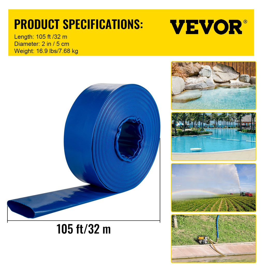 Vandens išleidimo žarna VEVOR SPDH-8445, 51 mm x 32 m