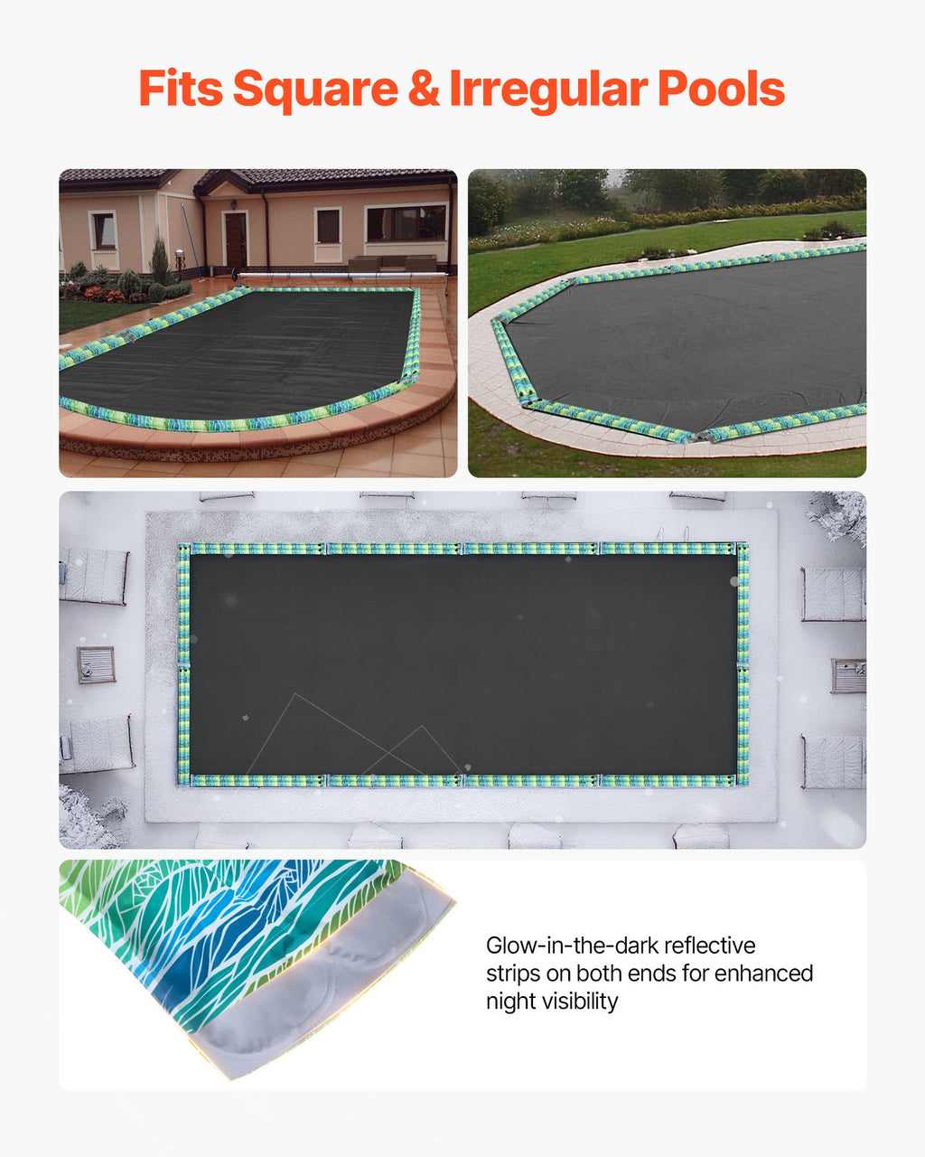 Baseino uždangalo vandens svoriai VEVOR SSPCWB-12, 5 vnt., 2400 mm