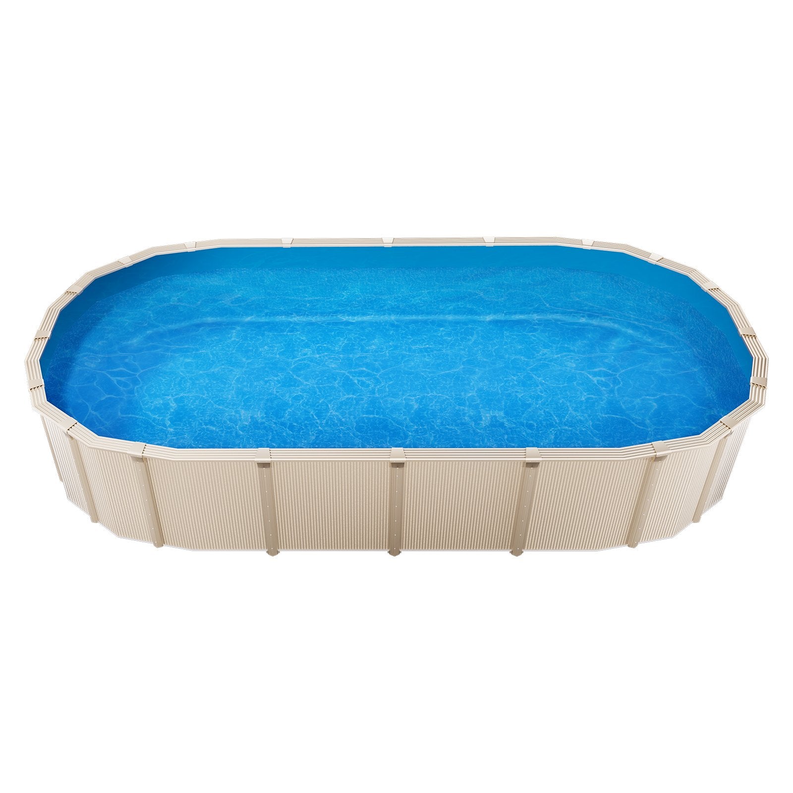 Ovalus baseino įdėklas VEVOR 610X375X132X0.4, 6,7 x 3,75 m