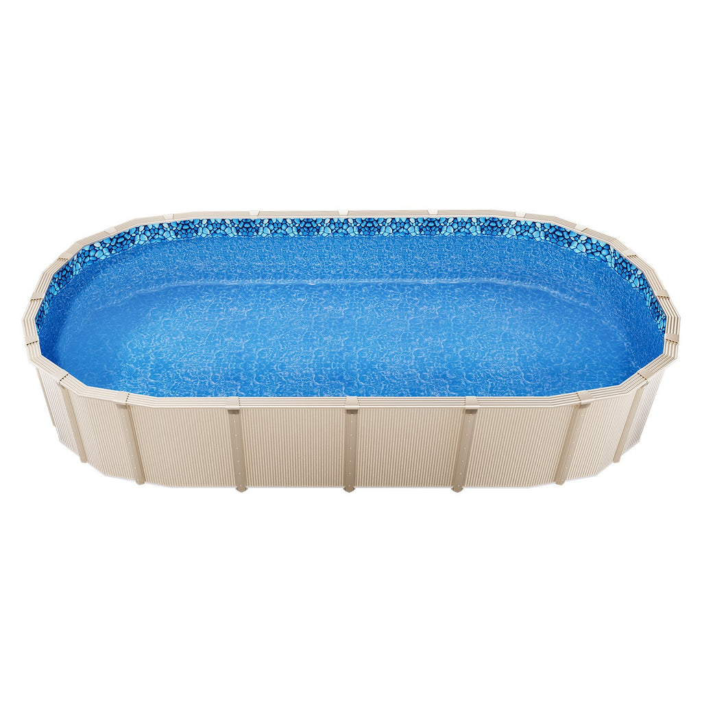 Ovalaus baseino įdėklas VEVOR 12X24X54X0.32, 3,66 x 7,32 m