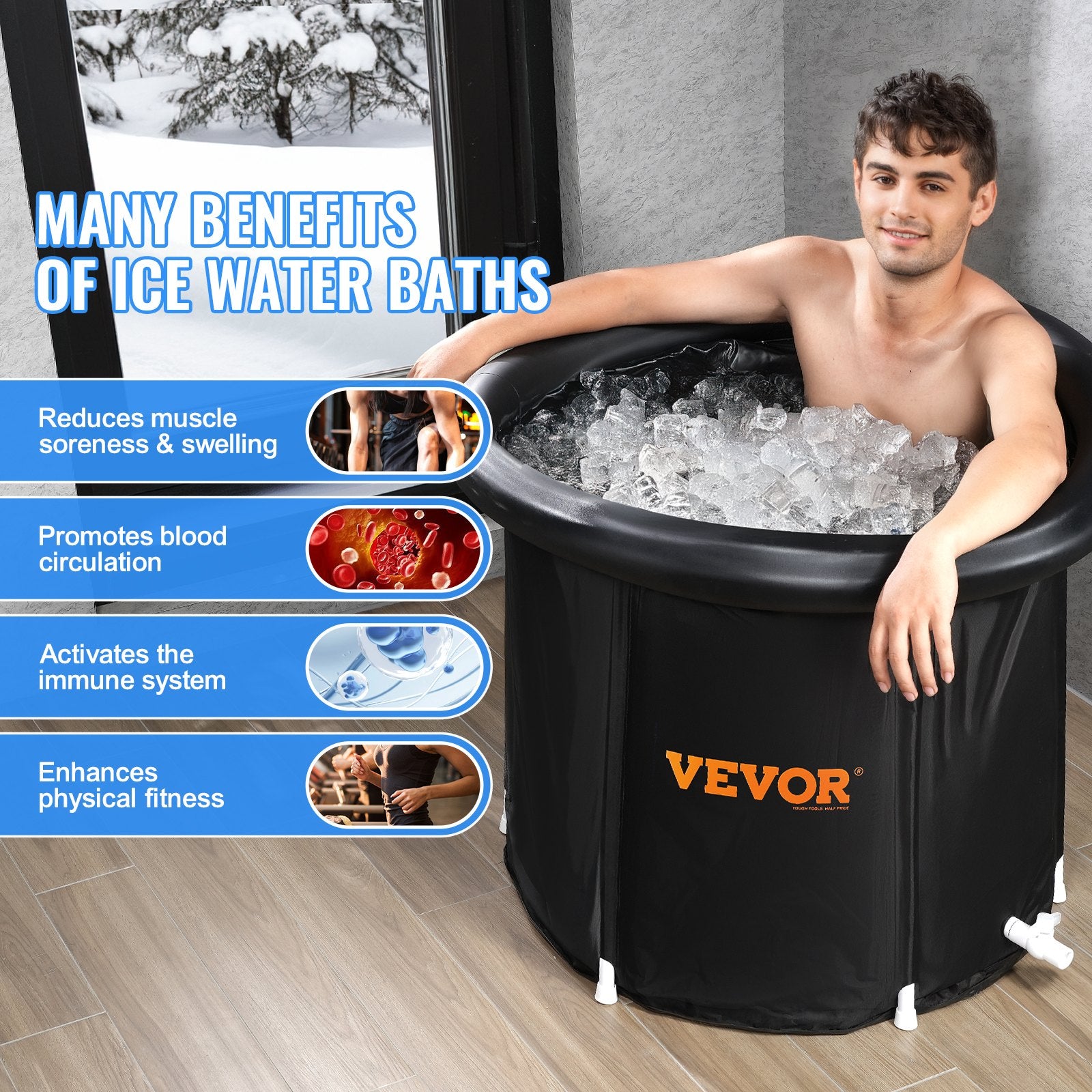 Ledo vonia VEVOR JC-01, 290 l talpa