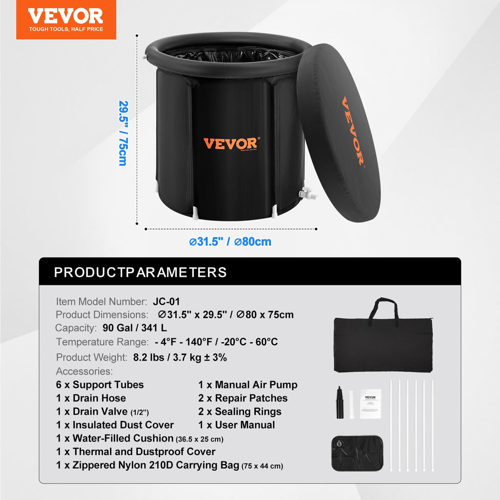 Ledo vonia VEVOR JC-01, 290 l talpa
