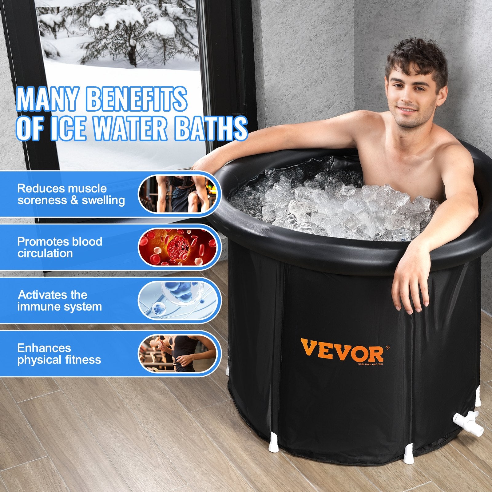 Ledo vonia VEVOR JC-02, 85 cm skersmens