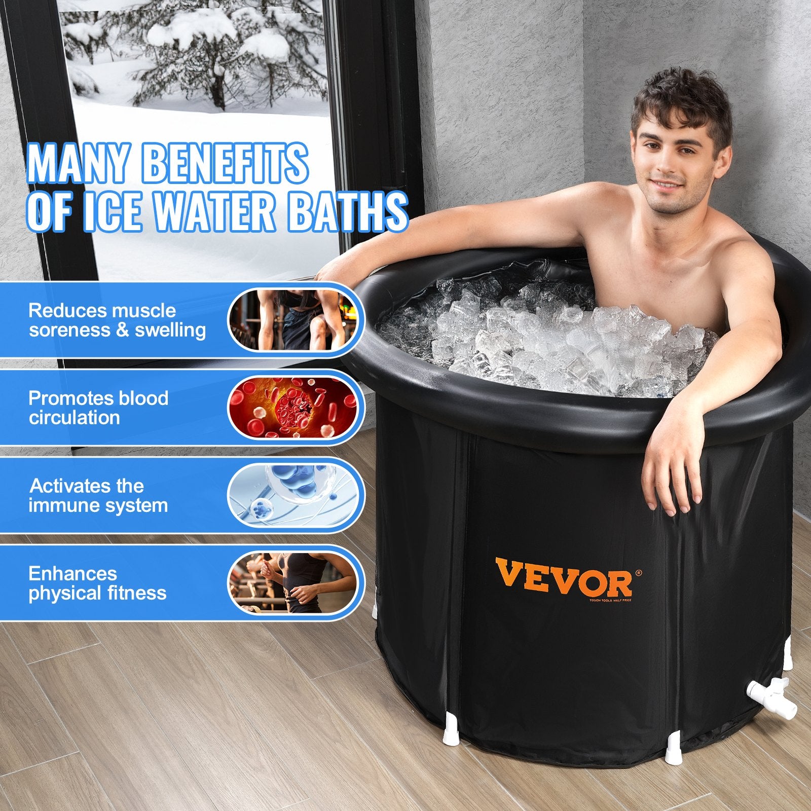 Ledo vonia VEVOR JC-03, 370 l talpa