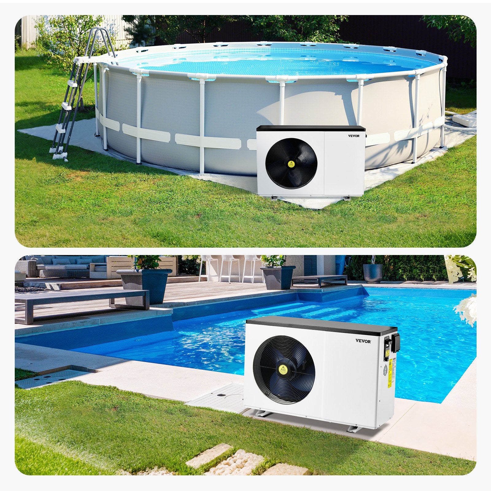 Elektrinis baseino šilumos siurblys VEVOR VBPYCE-150, 15,25 kW