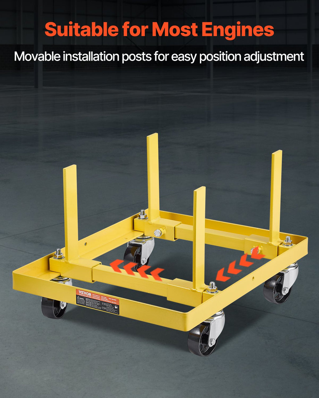 Variklio stovas VEVOR XXJD1500ZF, 340 kg keliamoji galia