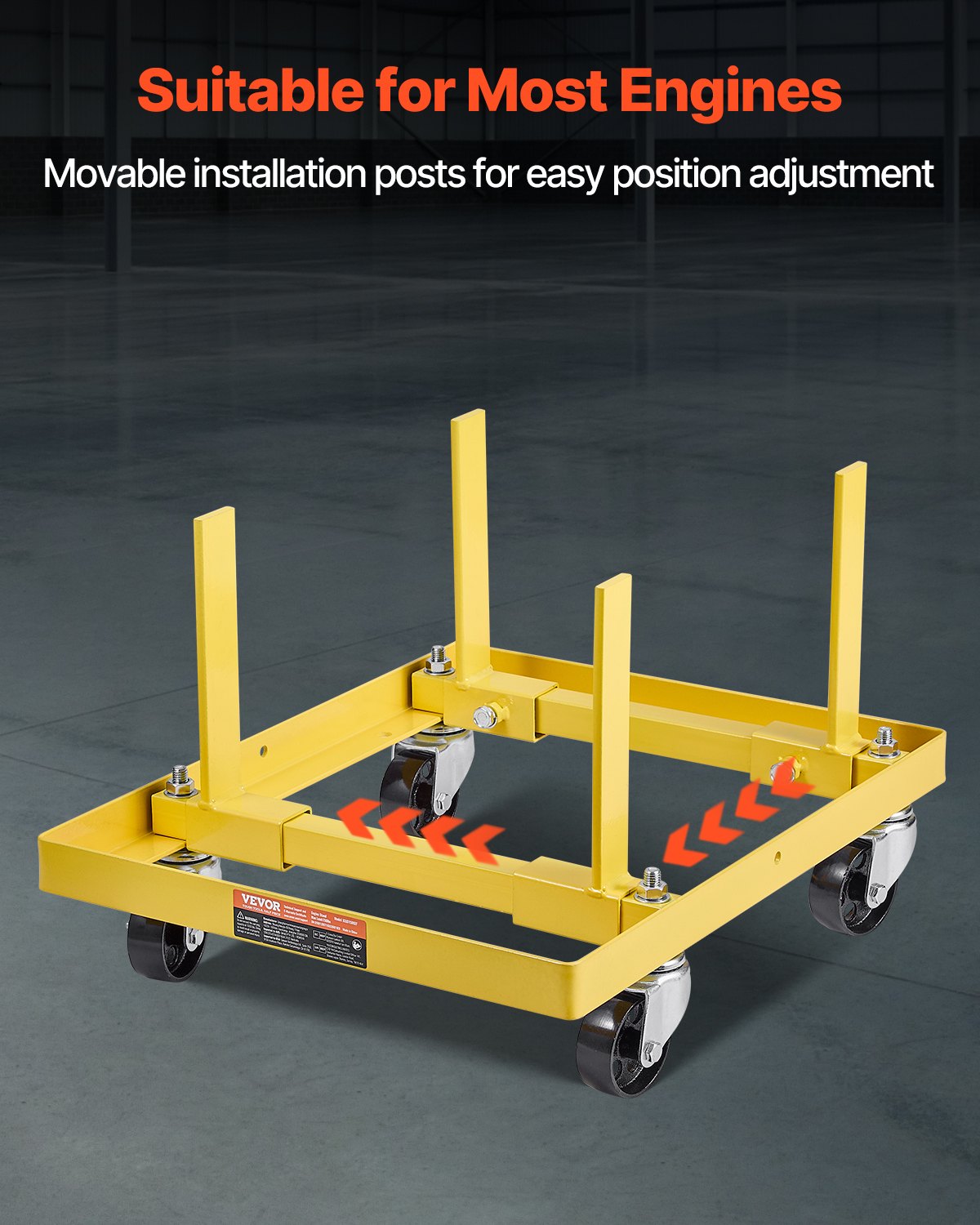 Variklio stovas VEVOR XXJD1500ZF, 340 kg keliamoji galia