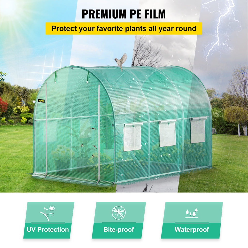 Šiltnamis tunelis VEVOR VV-TG-1077GREEN, 3 x 2 x 2 m