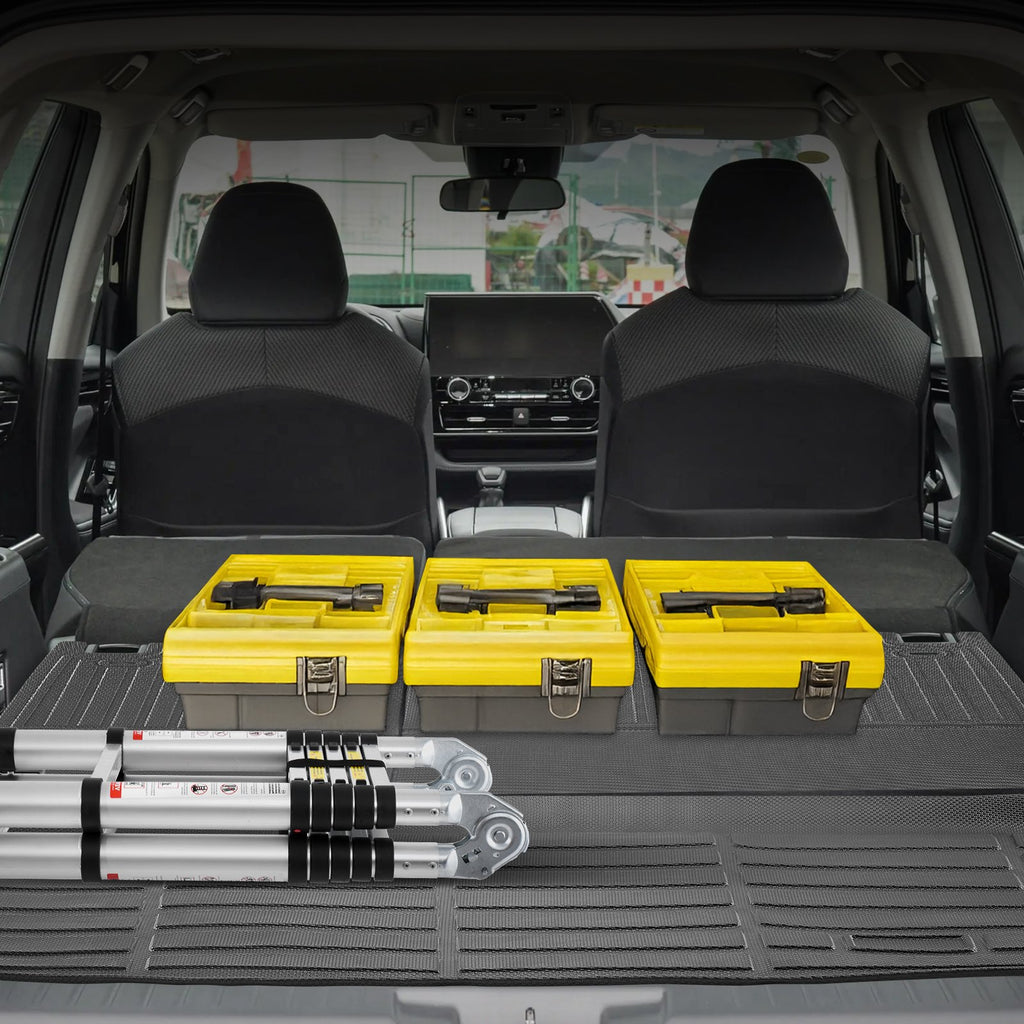 Bagažinės kilimėlių komplektas VEVOR Toyota Kluger / Highlander (2020-2024), TPE medžiaga