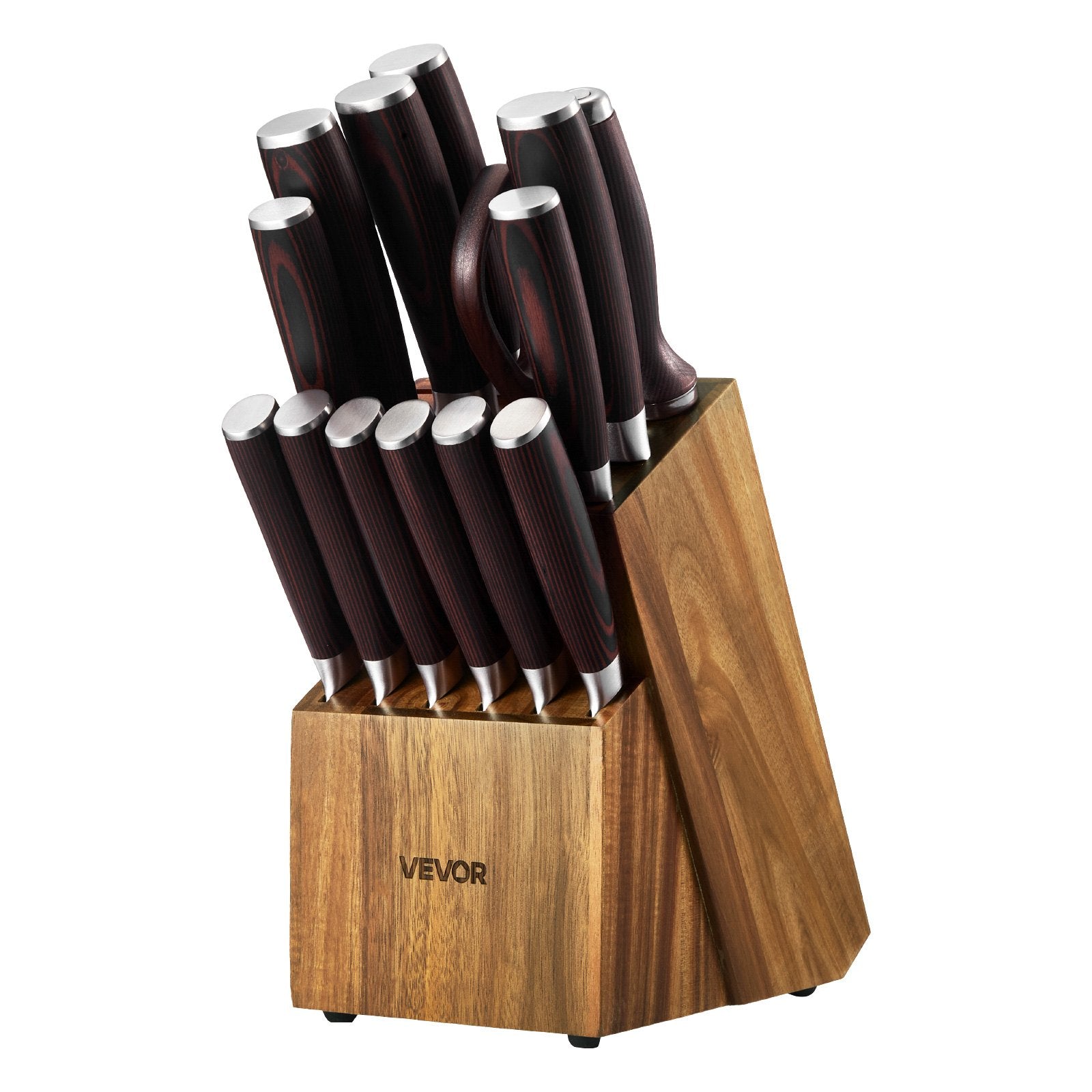 Virtuvinių peilių rinkinys VEVOR KD47M3MM45-15PCS, 15 dalių