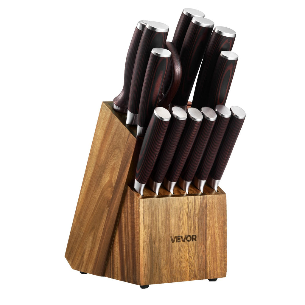 Virtuvinių peilių rinkinys VEVOR KD47M3MM45-15PCS, 15 dalių