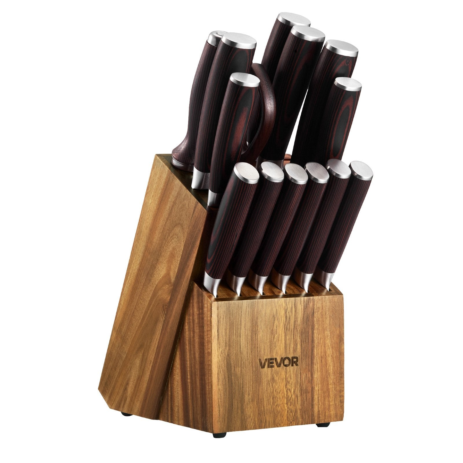 Virtuvinių peilių rinkinys VEVOR KD47M3MM45-15PCS, 15 dalių