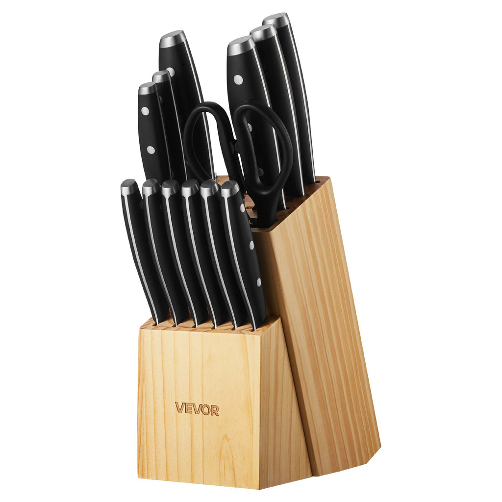 Virtuvinių peilių rinkinys VEVOR KD45P71MM40-15PCS, 15 dalių