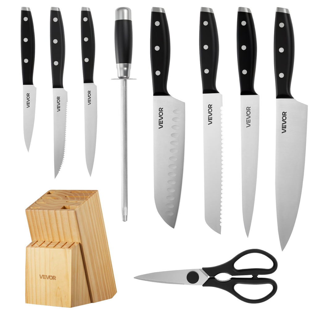 Virtuvinių peilių rinkinys VEVOR KD45P71MM40-15PCS, 15 dalių