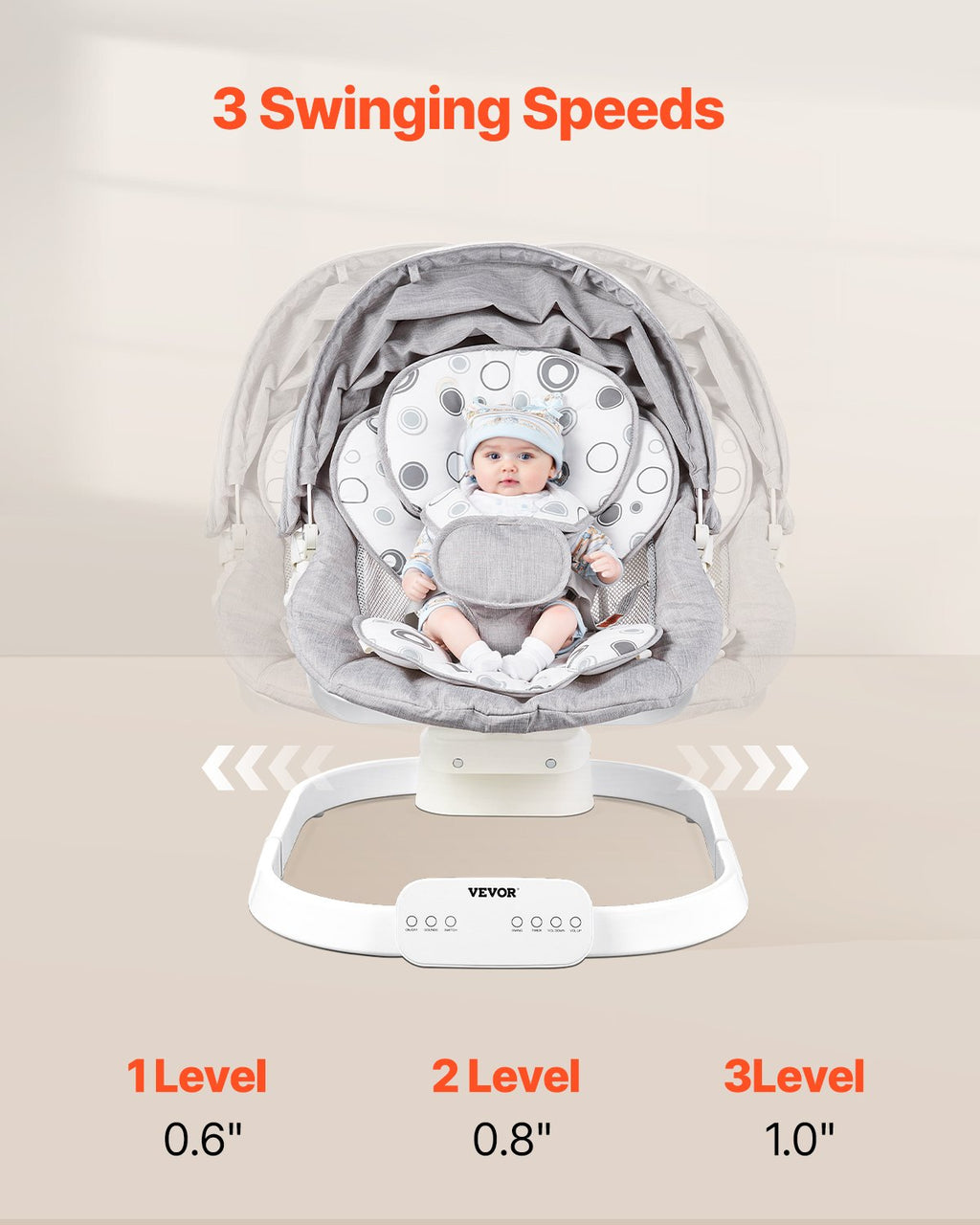 Elektrinis kūdikių gultukas-sūpynės VEVOR BB501K, iki 9 kg