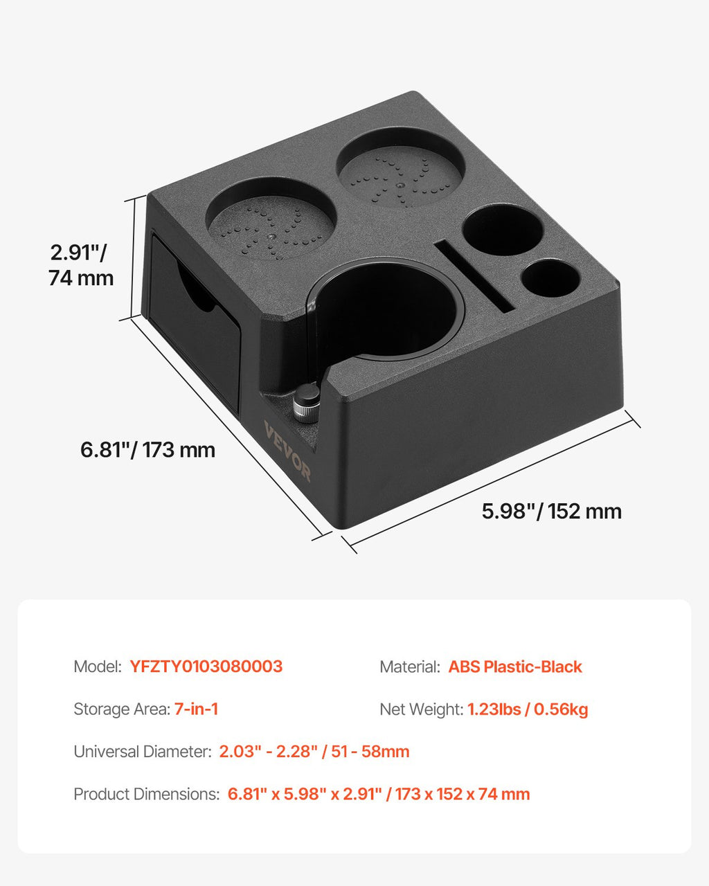 Kavos ruošimo stotelė VEVOR YFZTY0103080003, 51–58 mm rankenoms