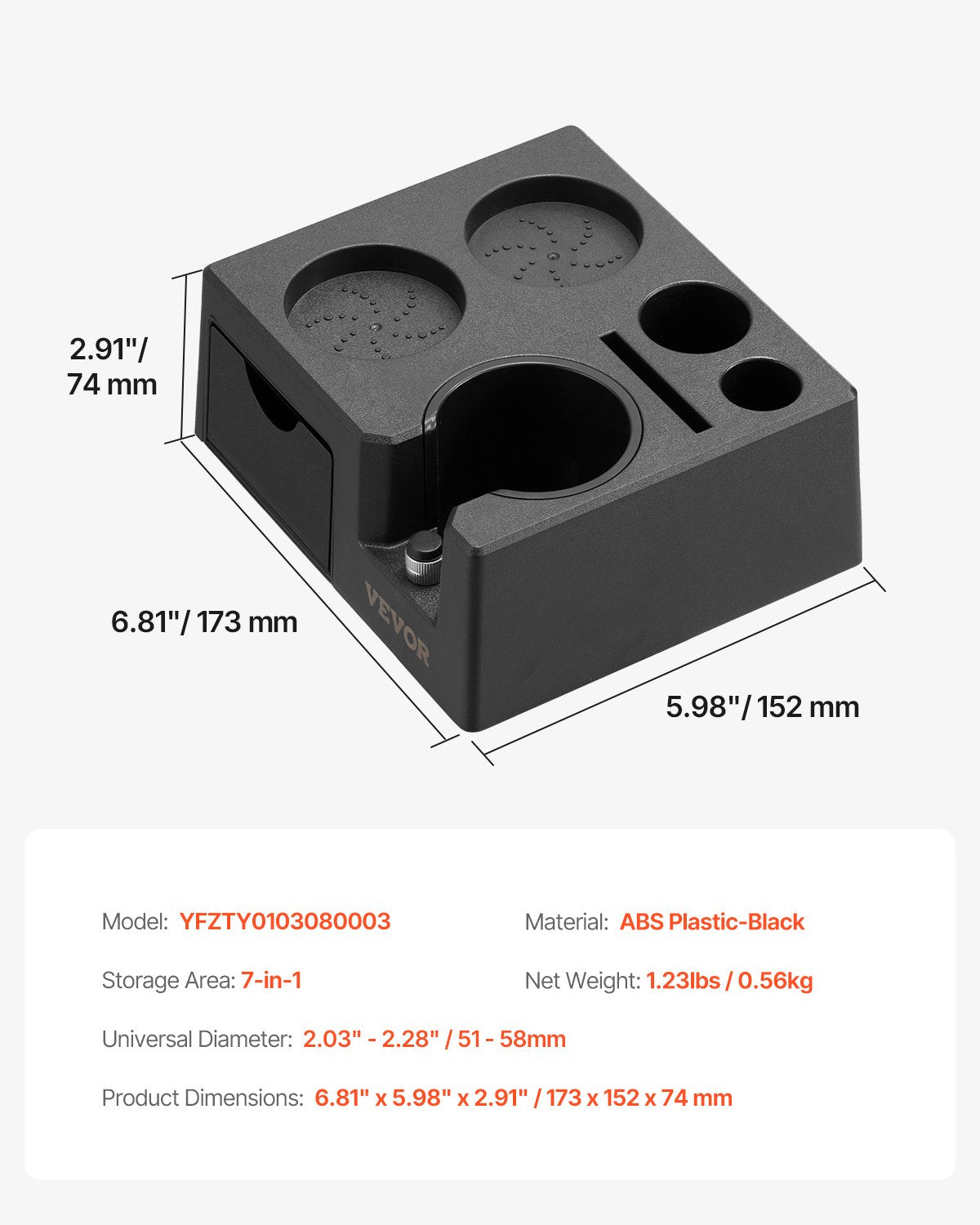 Kavos ruošimo stotelė VEVOR YFZTY0103080003, 51–58 mm rankenoms