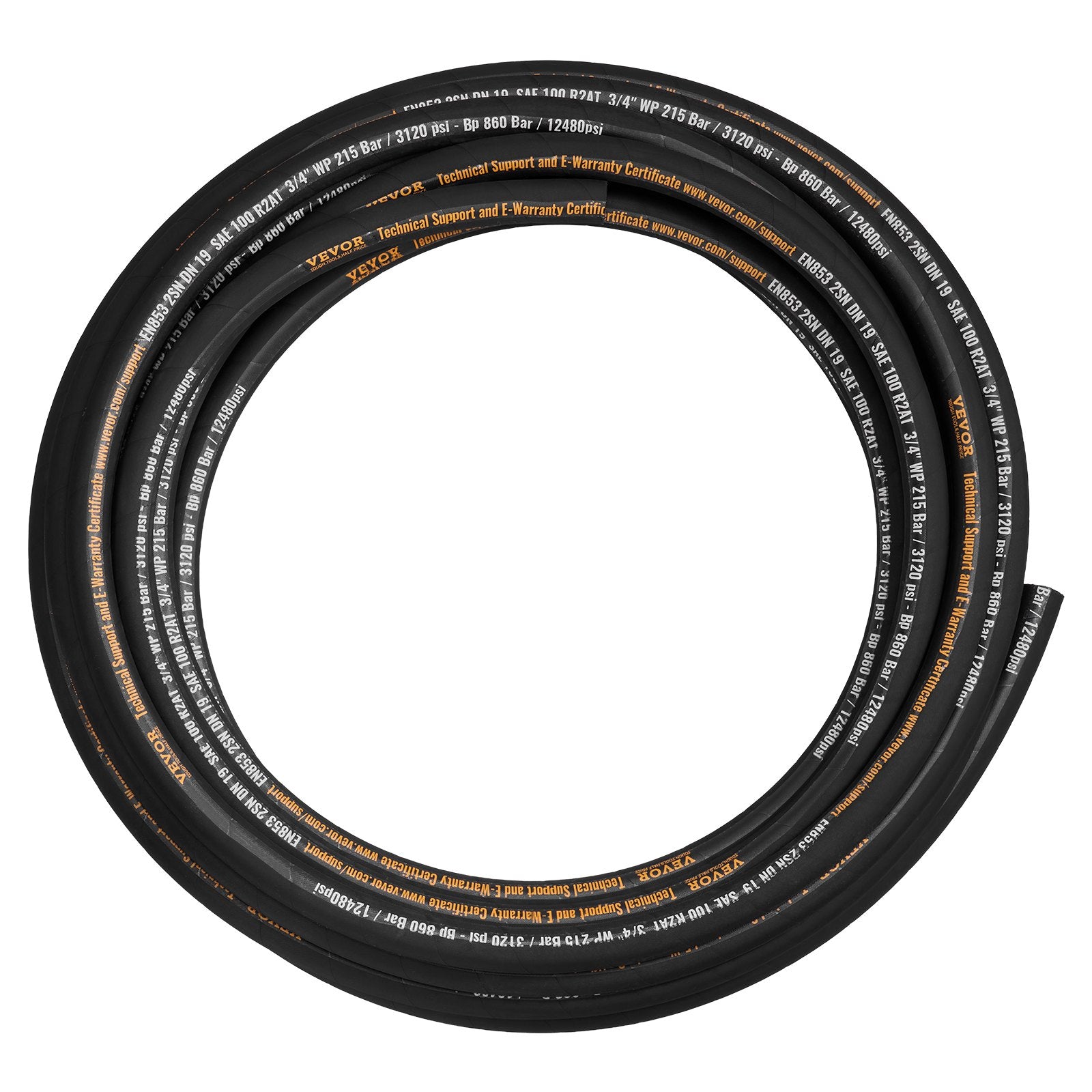 Hidraulinė žarna VEVOR 3/4 colio x 15,2 m, 3120 PSI