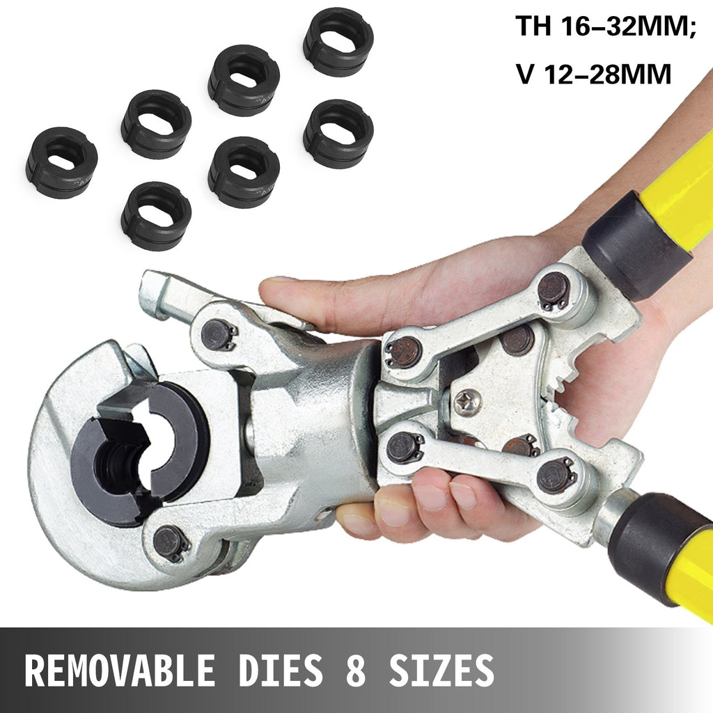 Vamzdžių presavimo replės VEVOR V12-28mm / TH16-32mm, 360° besisukanti galvutė
