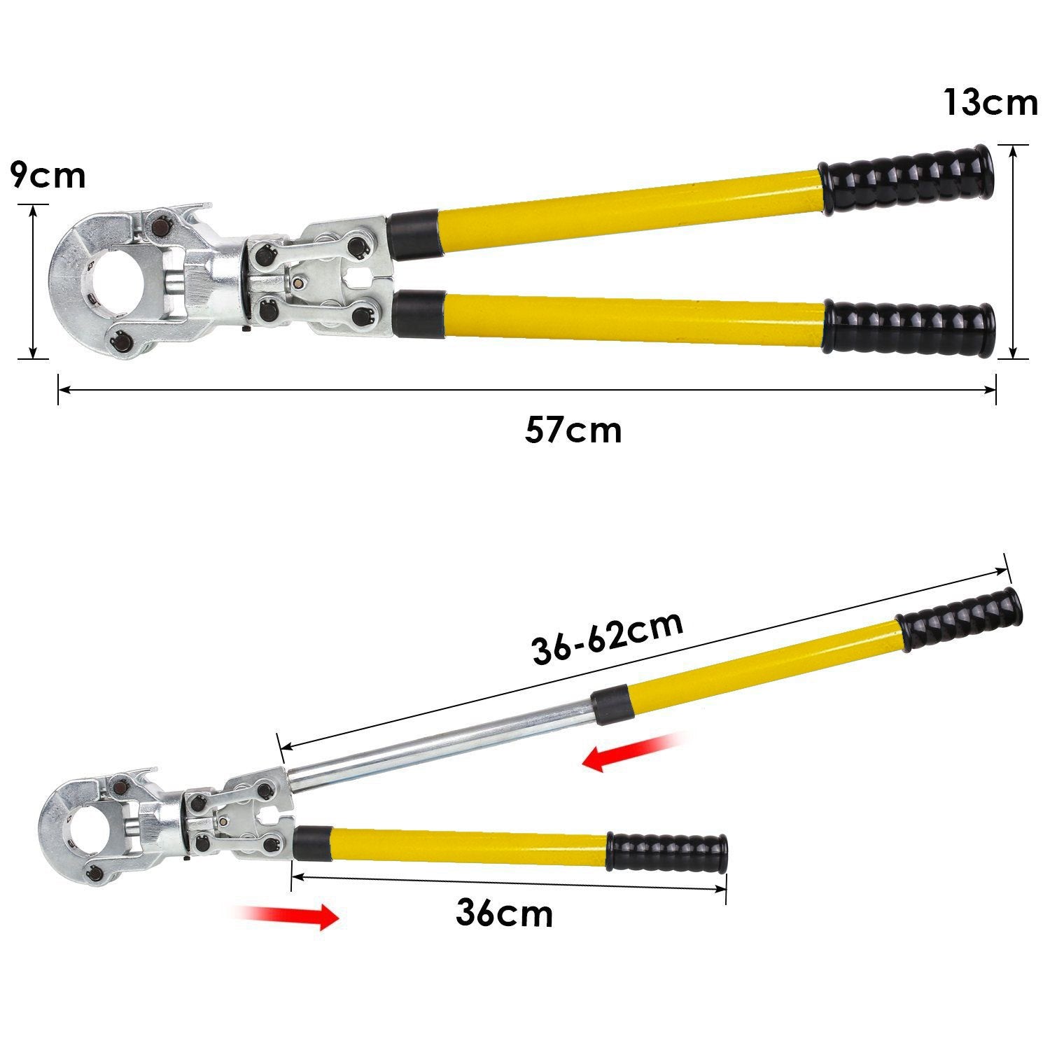 Vamzdžių presavimo replės VEVOR V12-28mm / TH16-32mm, 360° besisukanti galvutė