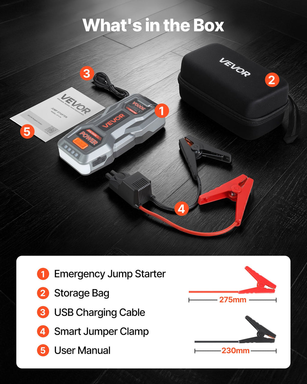 Išorinis akumuliatorius-užvedėjas (Jump Starter) VEVOR H18, 3000A