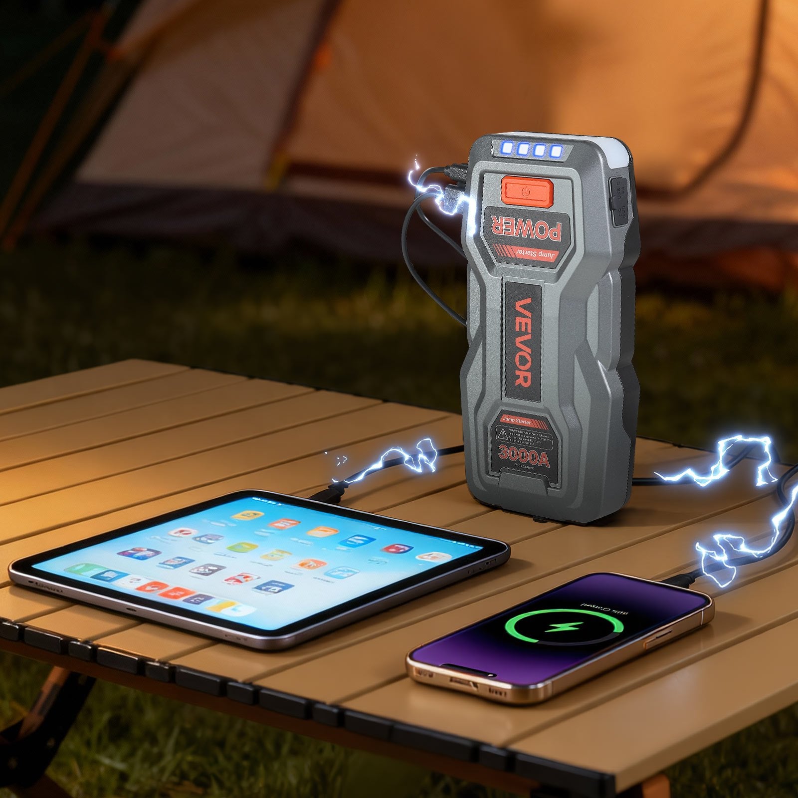 Išorinis akumuliatorius-užvedėjas (Jump Starter) VEVOR H18, 3000A