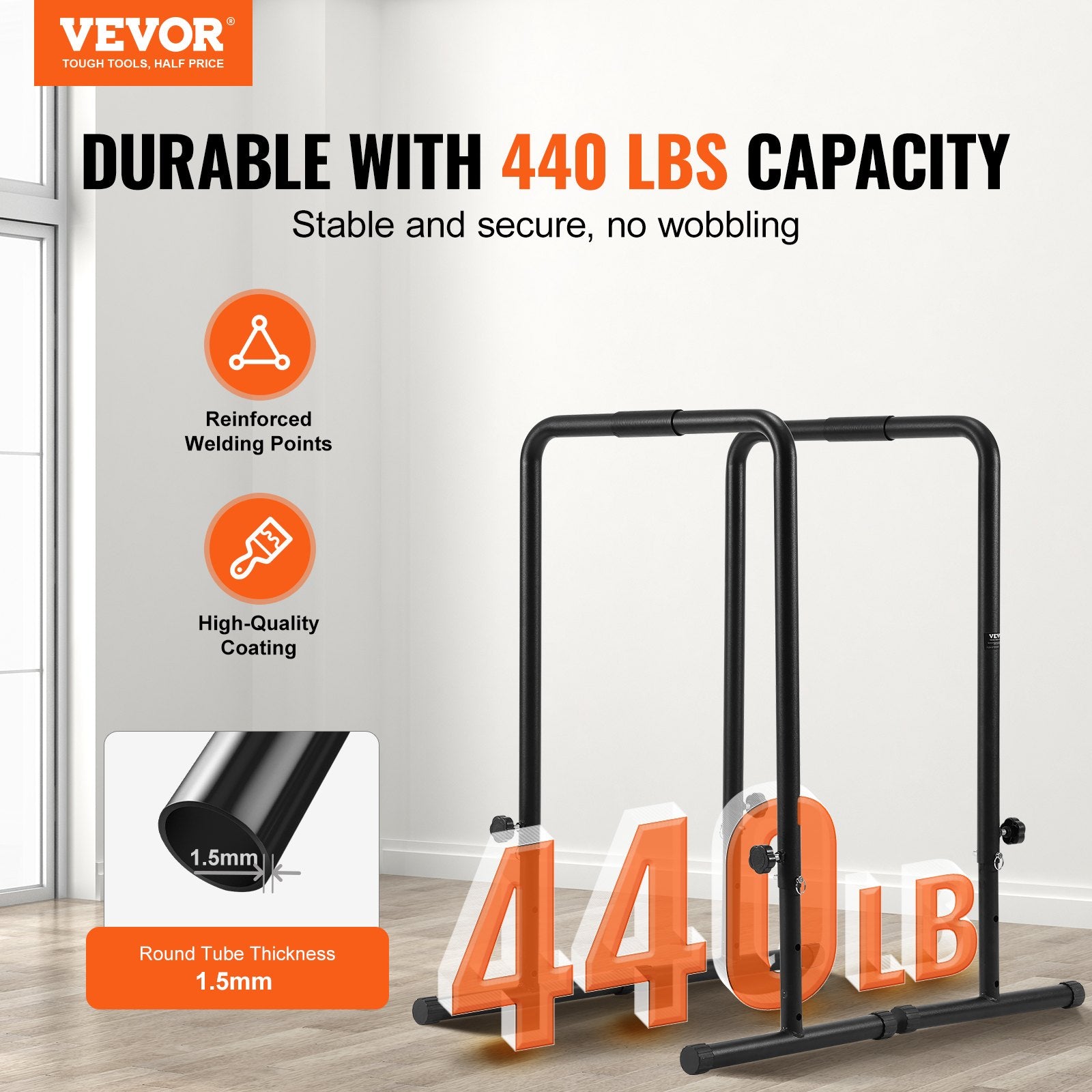 Lygiagretės VEVOR FA005, 200 kg keliamoji galia