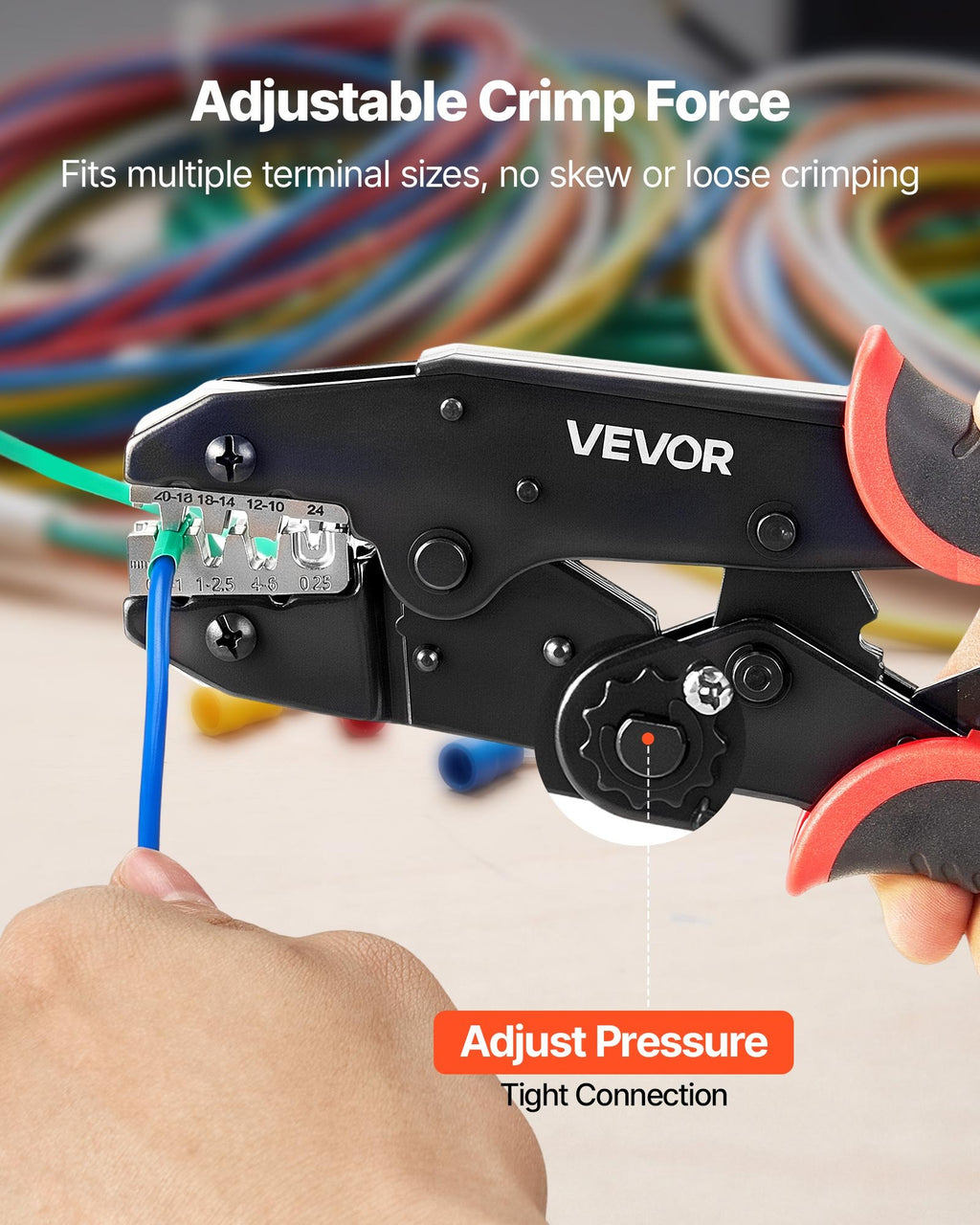 Užspaudimo replės VEVOR HSK-03BC, 0,25-6 mm²