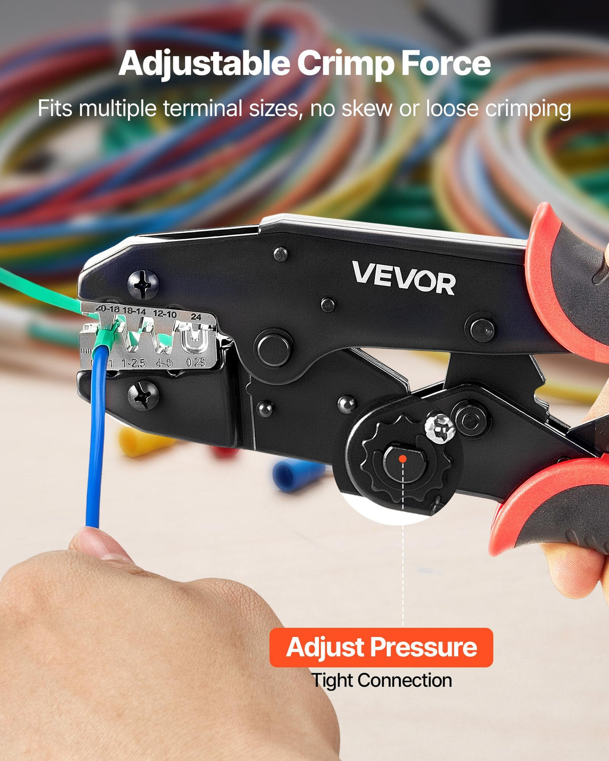Užspaudimo replės VEVOR HSK-03BC, 0,25-6 mm²