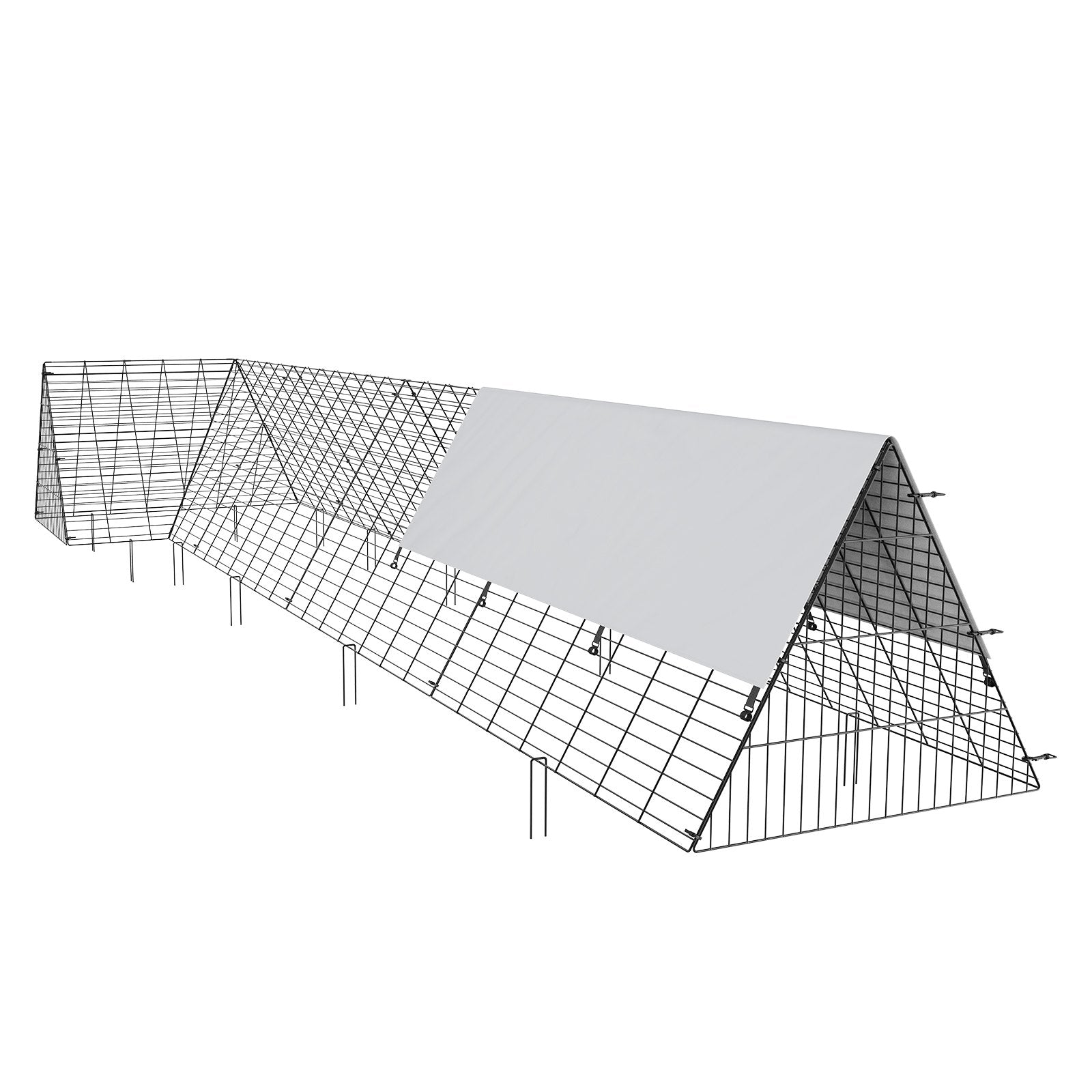 Vištų tunelis VEVOR TT-MCT002, 400x100x61,5 cm