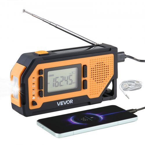 Avarinis radijo imtuvas VEVOR MD-092P, 2000 mAh