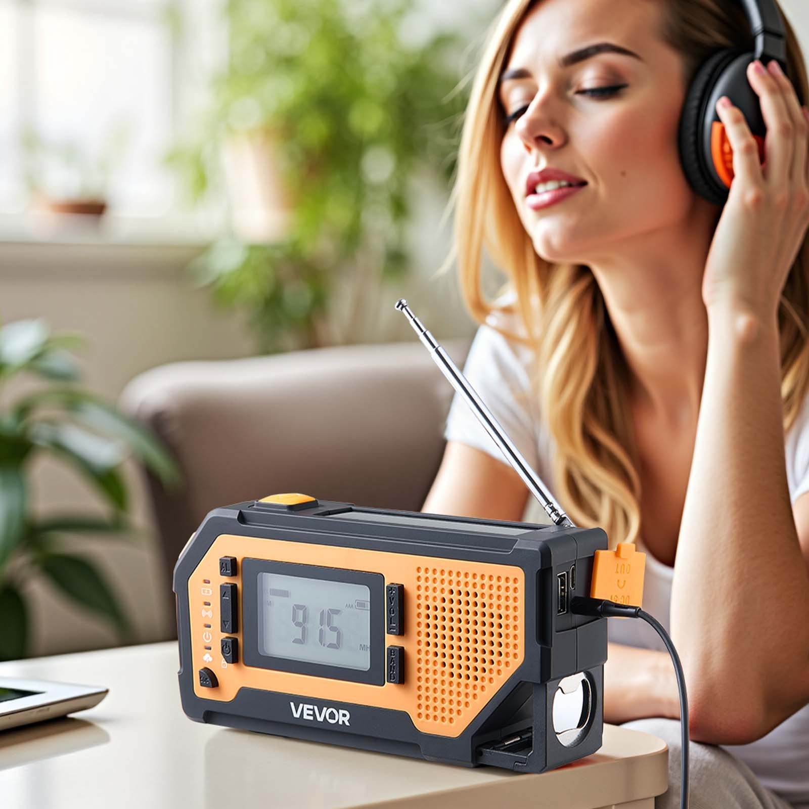 Avarinis radijo imtuvas VEVOR MD-092P, 2000 mAh