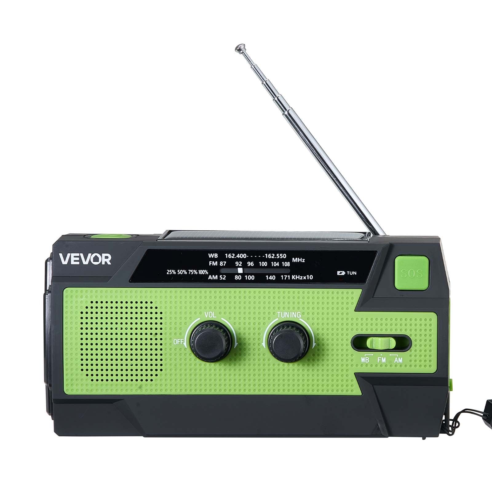 Avarinis radijo imtuvas VEVOR MD-090P, 4000 mAh