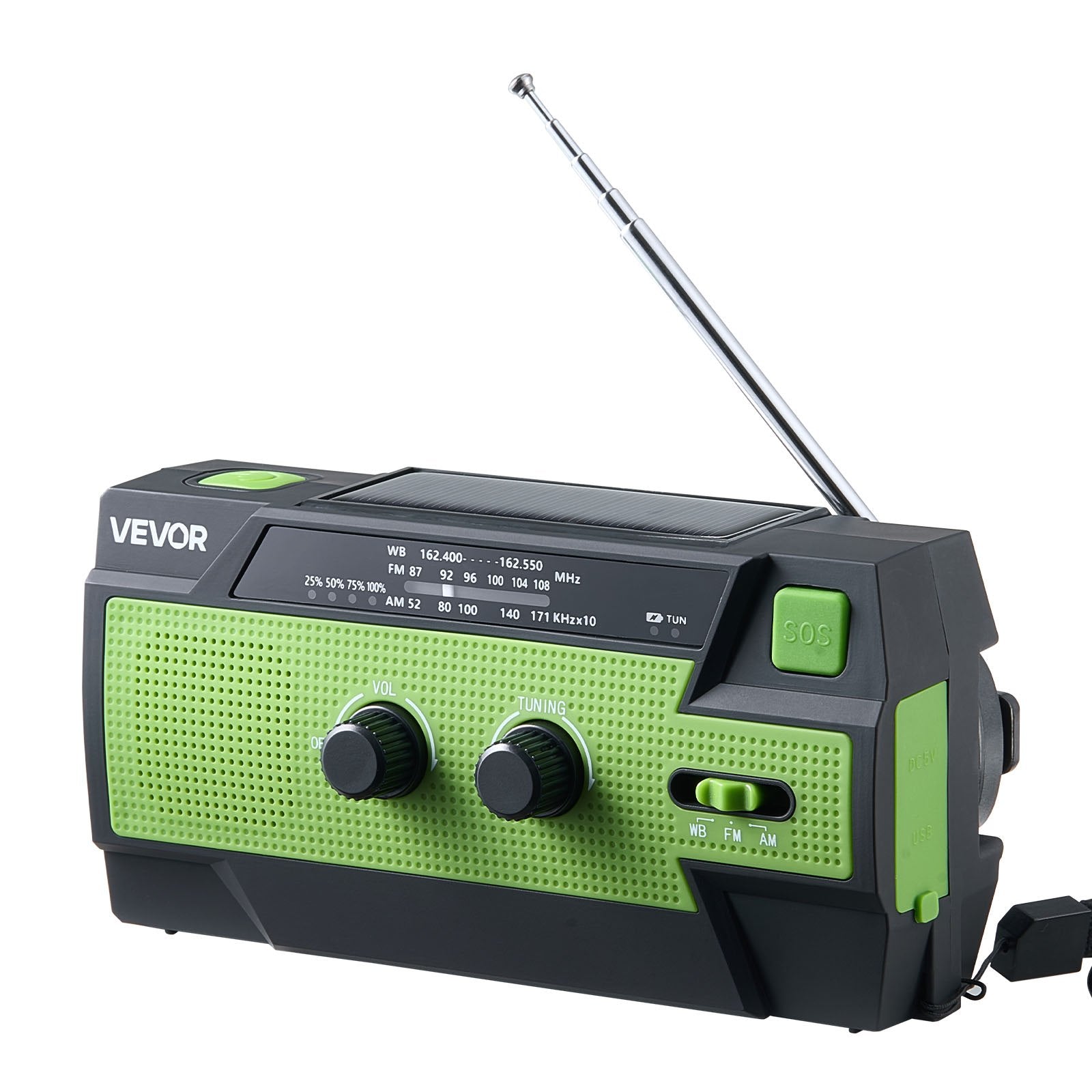 Avarinis radijo imtuvas VEVOR MD-090P, 4000 mAh