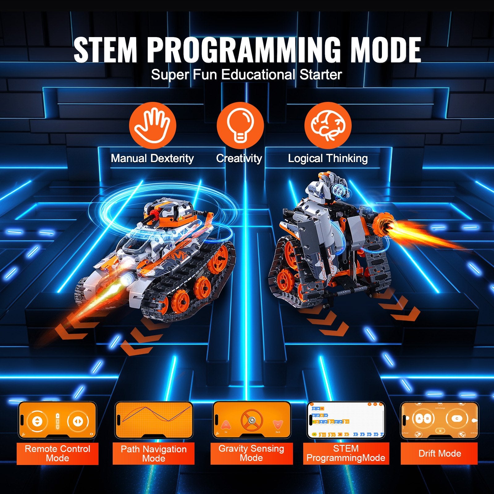 STEM konstravimo rinkinys VEVOR 8052, 554 dalys