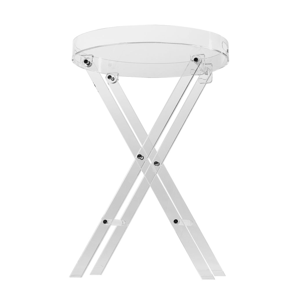 Sulankstomas akrilinis staliukas-padėklas VEVOR JYFT-001R, 40 cm skersmens