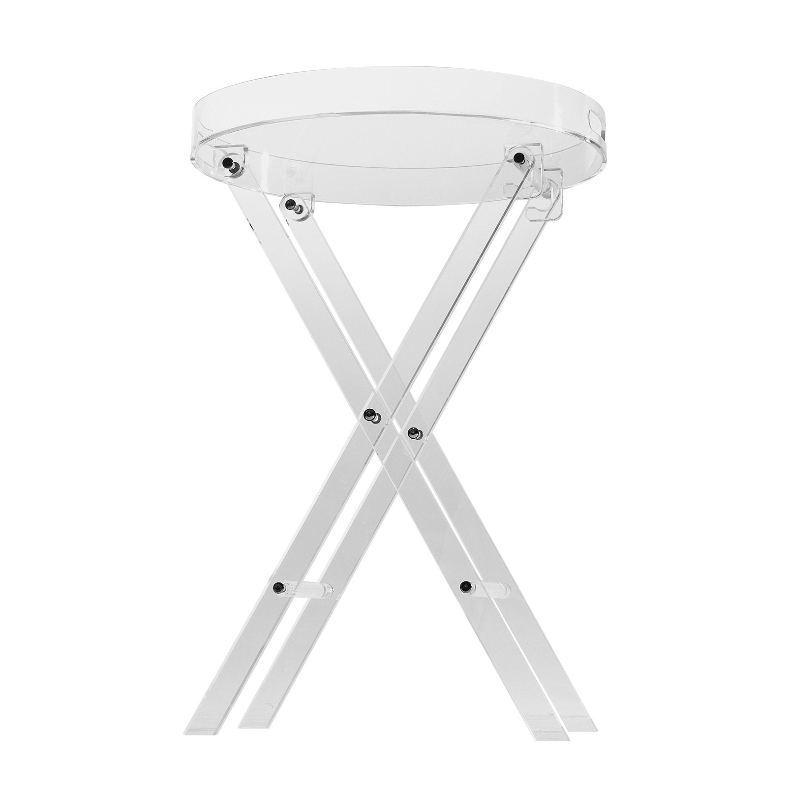 Sulankstomas akrilinis staliukas-padėklas VEVOR JYFT-001R, 40 cm skersmens