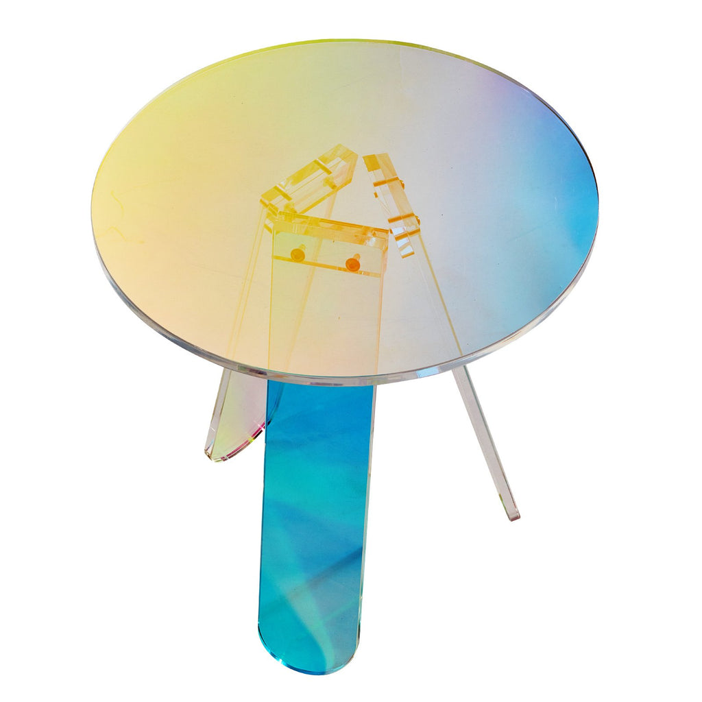 Akrilinis šoninis staliukas VEVOR JYFS-0010S, 45 cm skersmens