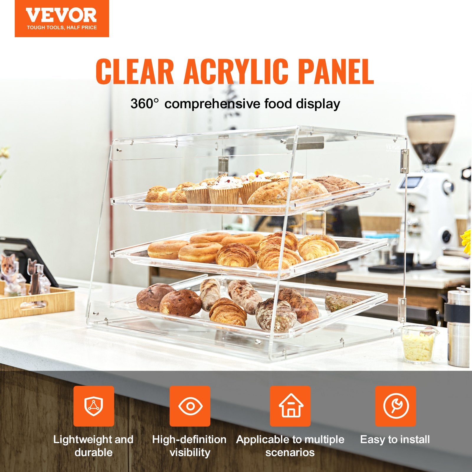 Konditerinė vitrina VEVOR CX-02, 3 aukštų