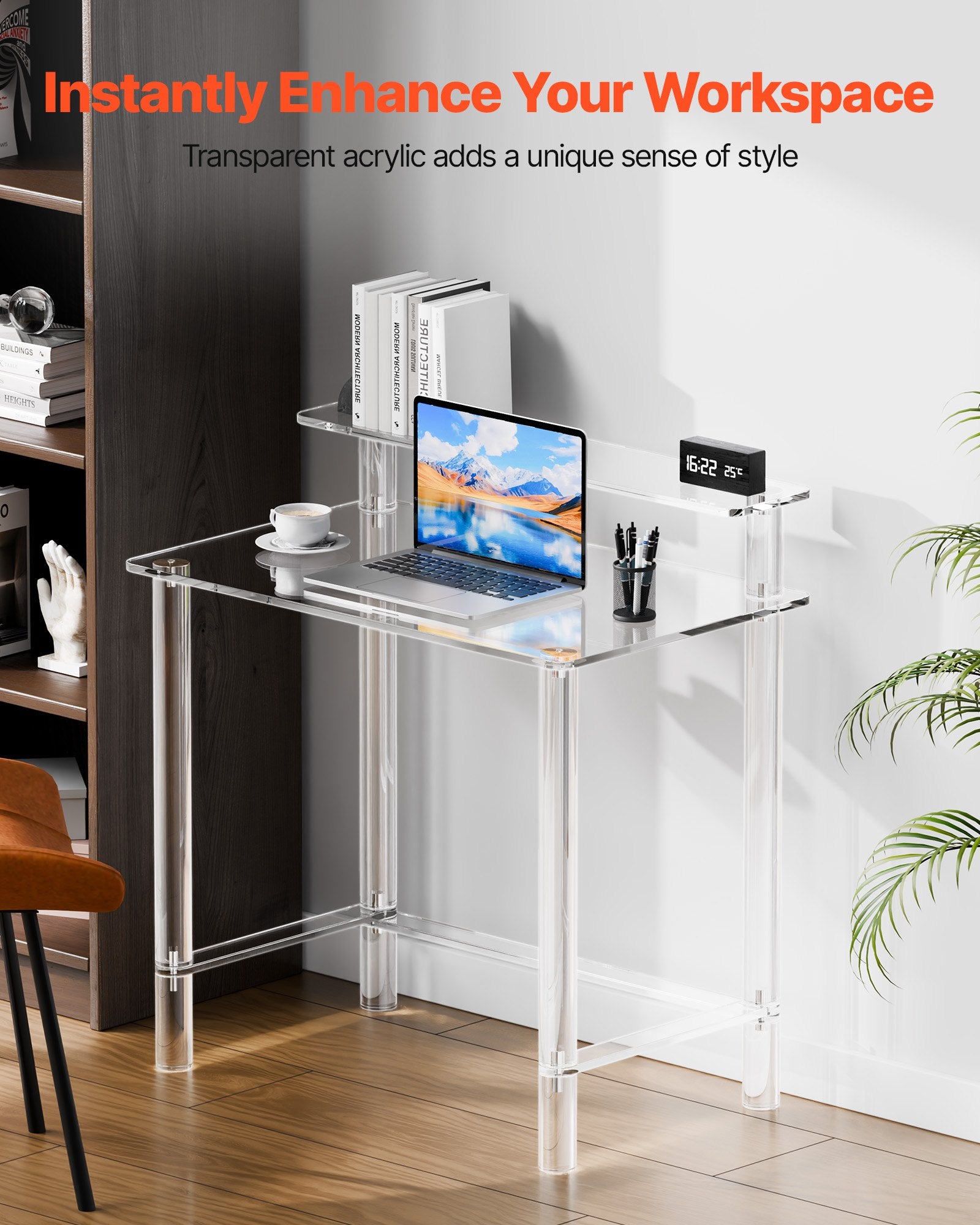 Akrilinis rašomasis stalas VEVOR YKBBGZ01, 50 x 80 x 88 cm