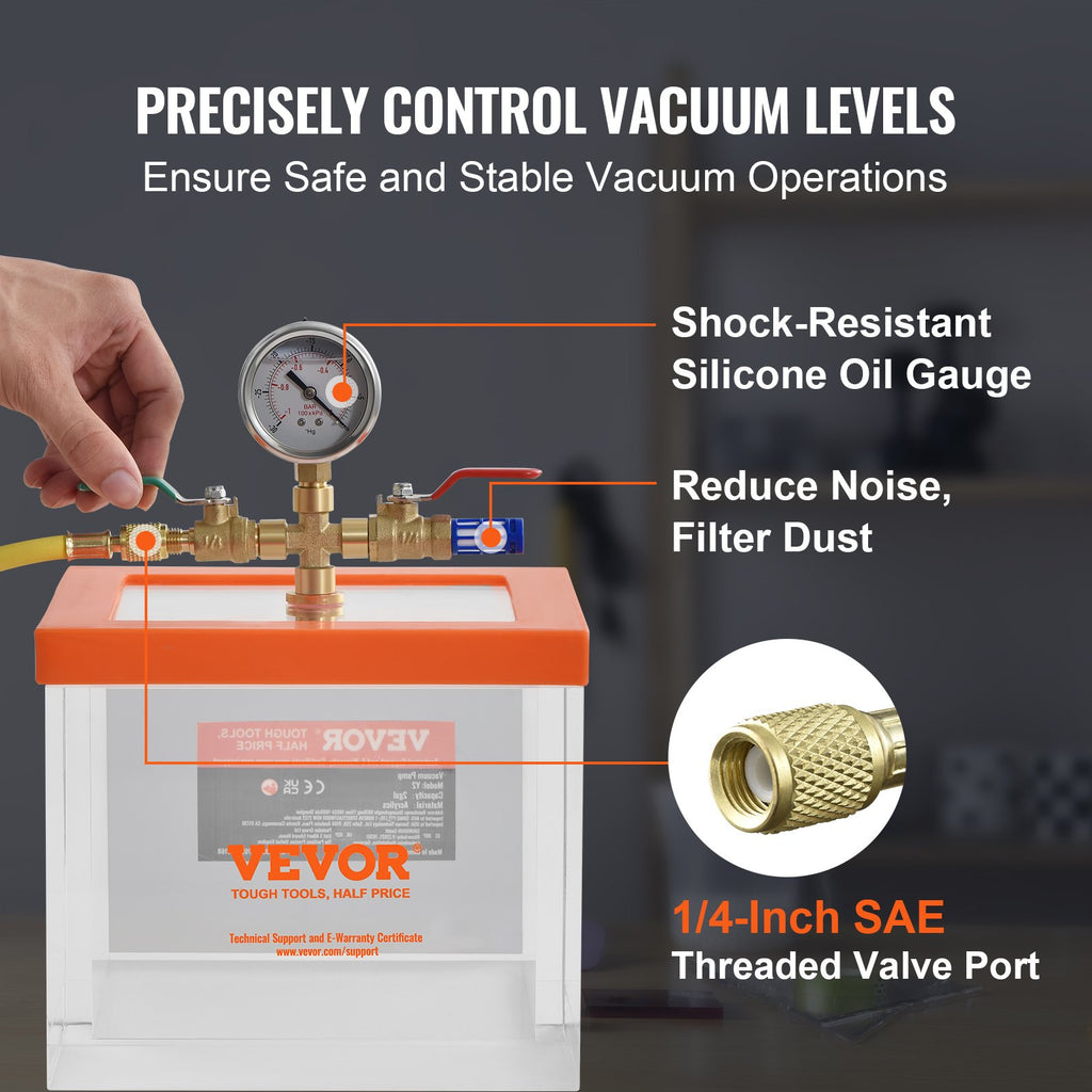 Vakuuminė kamera VEVOR Y2, 7,6 l