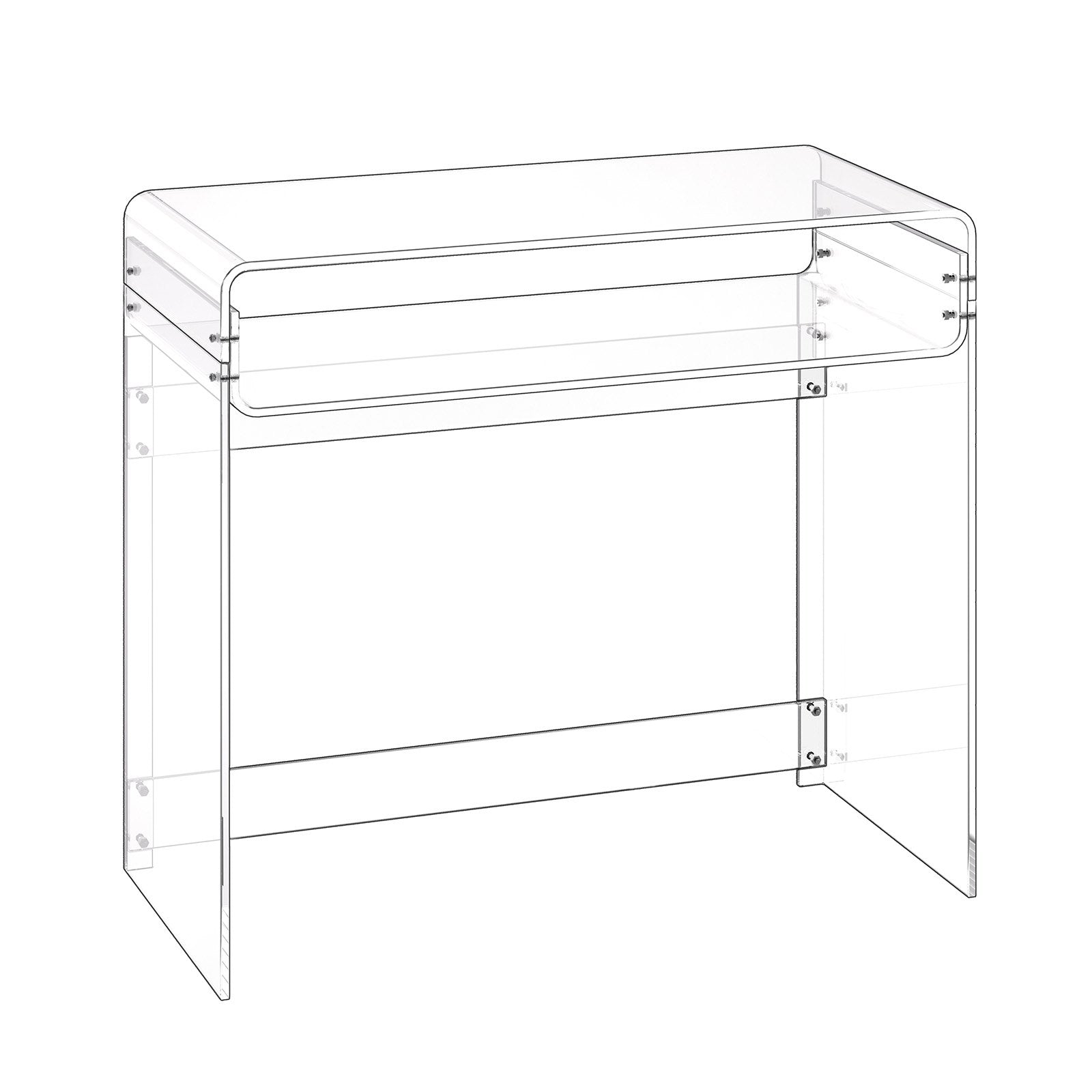 Akrilinis stalas VEVOR YKBDNZ101, 40 x 85 x 75 cm
