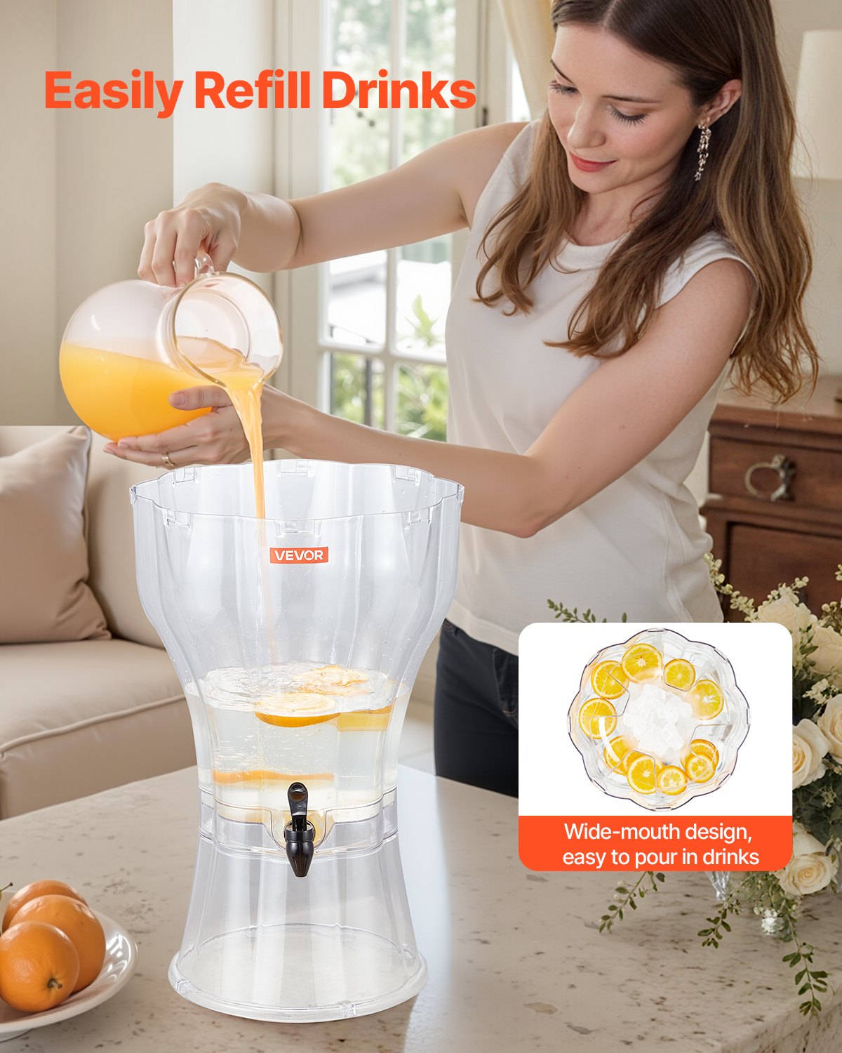 Gėrimų dozatorius VEVOR JD-BD13L-PC, 13 l