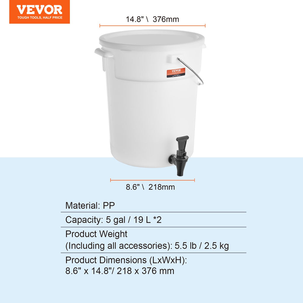 Gėrimų dozatorius VEVOR, 19 l talpos, 2 vnt.